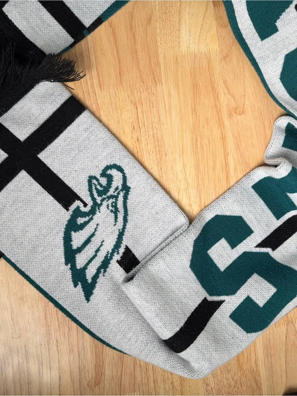 NFL Philadelphia Eagles Teal, White & Black Knit Scarf